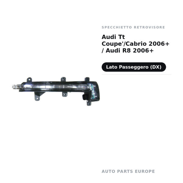 Specchietto Retrovisore Destro Audi Tt Coupe’/Cabrio 2006+ / Audi R8 2006+ – foto 2