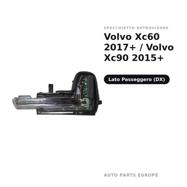 Specchietto Retrovisore Destro Volvo Xc60 2017+ / Volvo Xc90 2015+ – foto 2