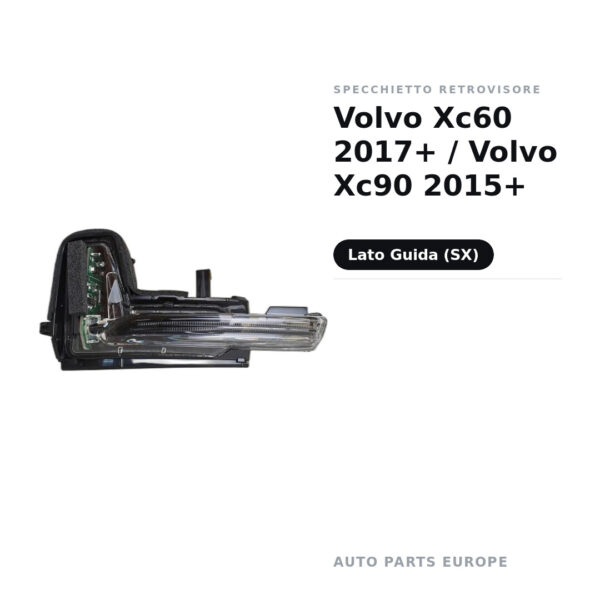 Specchietto Retrovisore Sinistro Volvo Xc60 2017+ / Volvo Xc90 2015+ – foto 2