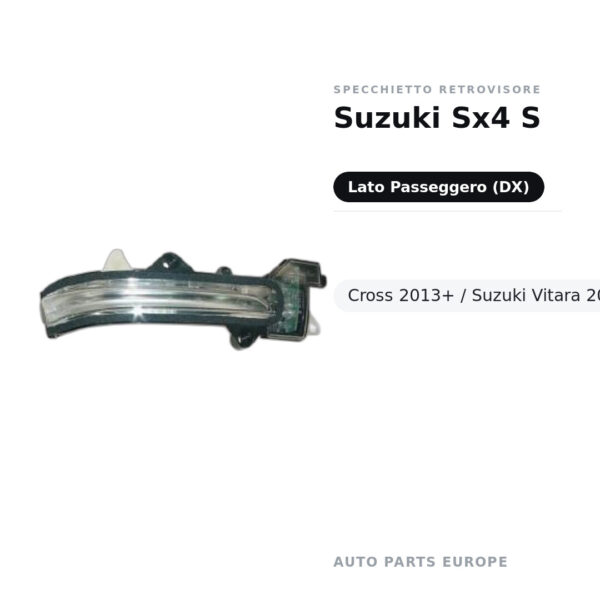 Außenspiegel Rechts Suzuki Sx4 S-Cross 2013+ / Suzuki Vitara 2015+ – Lackierbar (Variante B) – Bild 2