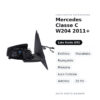 Specchietto Retrovisore Sinistro Mercedes Classe C W204 2011+ – Elettrico, Riscaldato, Ripiegabile, Memoria, Luce Cortesia