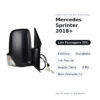 Specchietto Retrovisore Destro Mercedes Sprinter 2018+ – Elettrico, Riscaldato, con Freccia, Angolo Cieco, 9 Pin, Nero