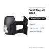 Specchietto Retrovisore Destro Ford Transit 2014 – Manuale, con Freccia, 2 Pin, Nero (Variante A) – foto 2