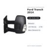 Specchietto Retrovisore Sinistro Ford Transit 2014 – Manuale, con Freccia, 2 Pin, Nero (Variante A) – foto 2