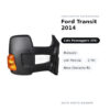 Specchietto Retrovisore Destro Ford Transit 2014 – Manuale, con Freccia, 2 Pin, Nero (Variante B) – foto 2
