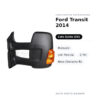 Specchietto Retrovisore Sinistro Ford Transit 2014 – Manuale, con Freccia, 2 Pin, Nero (Variante B) – foto 2