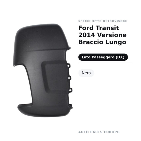 Außenspiegel Rechts Ford Transit 2014 Langarmversion – Schwarz – Bild 2