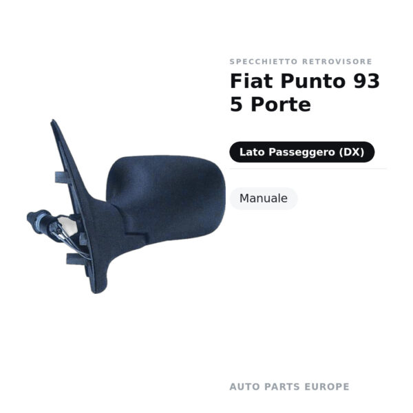 Specchietto Retrovisore Destro Fiat Punto 93 5 Porte – Manuale – foto 2