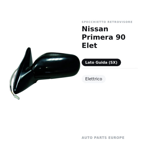 Specchietto Retrovisore Sinistro Nissan Primera 90 Elet – Elettrico – foto 2