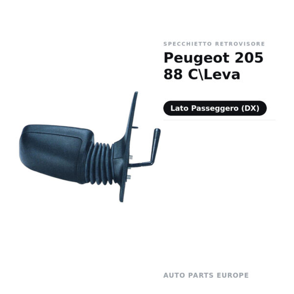 Specchietto Retrovisore Destro Peugeot 205 88 C\Leva – foto 2