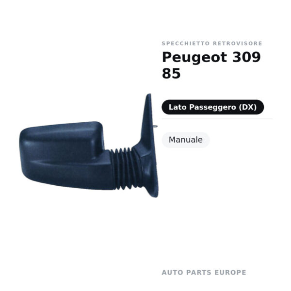 Specchietto Retrovisore Destro Peugeot 309 85 – Manuale – foto 2