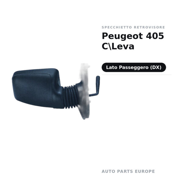 Außenspiegel Rechts Peugeot 405 C\Hebel – Bild 2