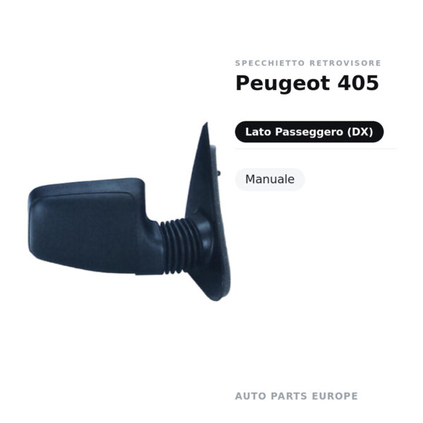 Specchietto Retrovisore Destro Peugeot 405 – Manuale – foto 2
