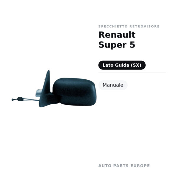 Außenspiegel Links Renault Super 5 – Manuell – Bild 2