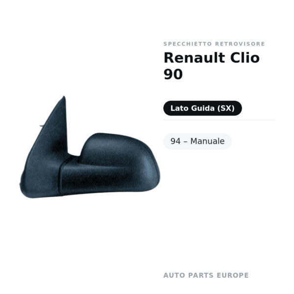 Außenspiegel Links Renault Clio 90-94 – Manuell – Bild 2