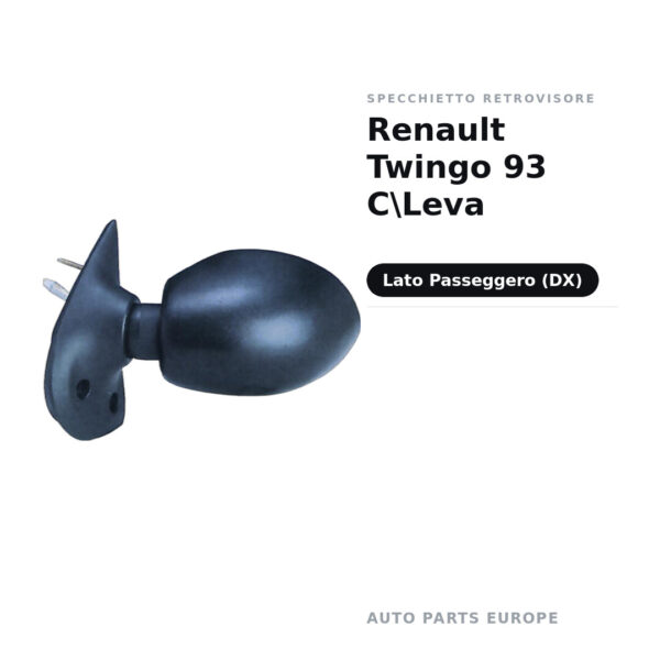 Außenspiegel Rechts Renault Twingo 93 C\Hebel – Bild 2