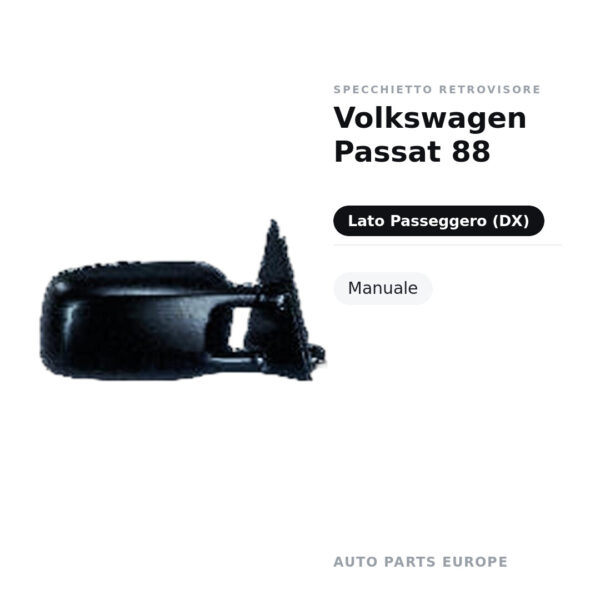 Specchietto Retrovisore Destro Volkswagen Passat 88 – Manuale – foto 2