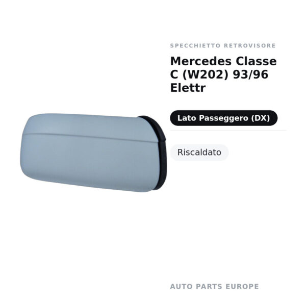 Specchietto Retrovisore Destro Mercedes Classe C (W202) 93/96 Elettr – Riscaldato – foto 2