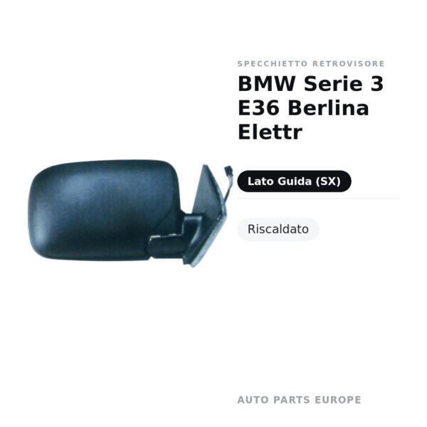 Specchietto Retrovisore Sinistro BMW Serie 3 E36 Berlina Elettr – Riscaldato – foto 2