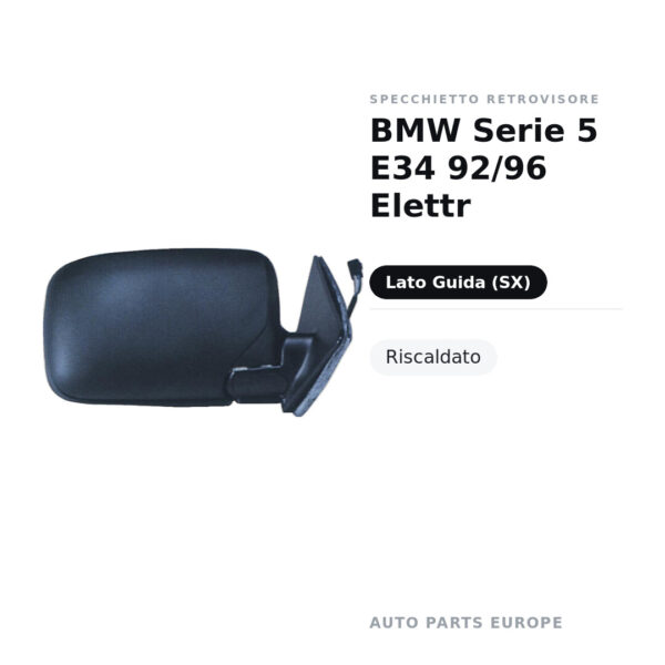 Außenspiegel Links BMW 5er E34 92/96 Elektr – Beheizt – Bild 2