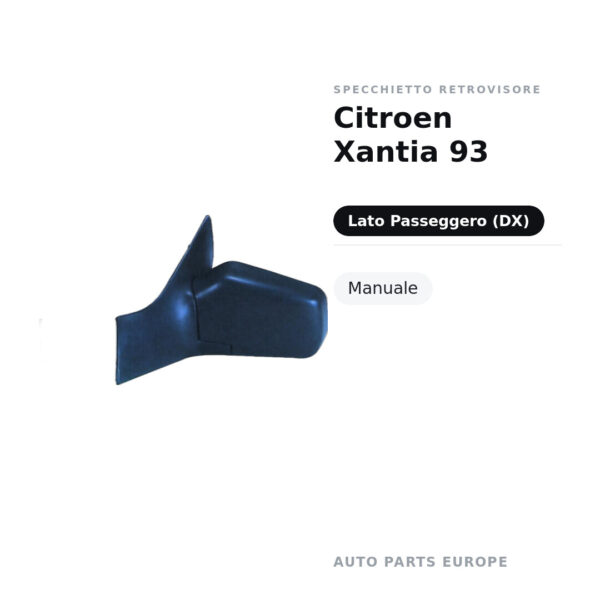 Specchietto Retrovisore Destro Citroen Xantia 93 – Manuale – foto 2