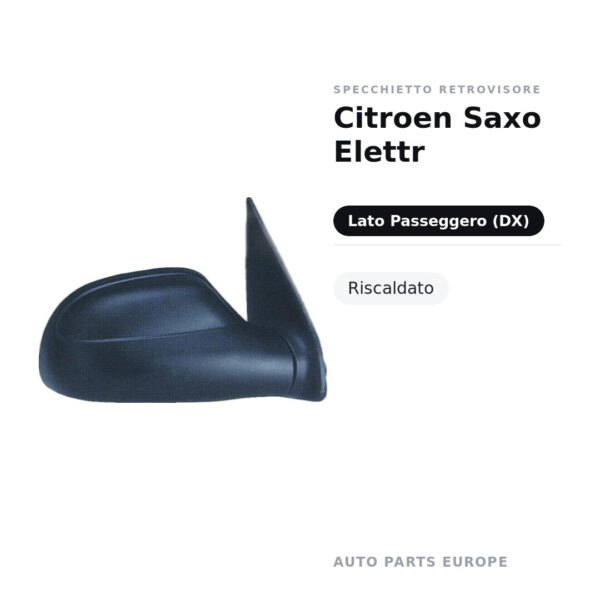 Specchietto Retrovisore Destro Citroen Saxo Elettr – Riscaldato – foto 2