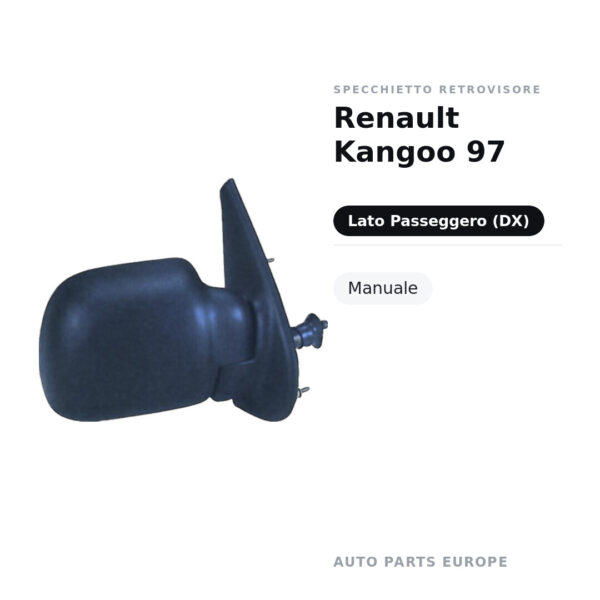 Specchietto Retrovisore Destro Renault Kangoo 97 – Manuale – foto 2