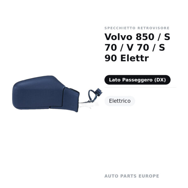 Specchietto Retrovisore Destro Volvo 850 / S 70 / V 70 / S 90 Elettr – foto 2