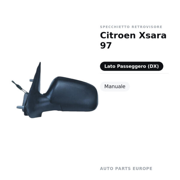 Specchietto Retrovisore Destro Citroen Xsara 97 – Manuale – foto 3