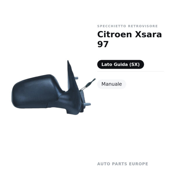 Specchietto Retrovisore Sinistro Citroen Xsara 97 – Manuale – foto 2