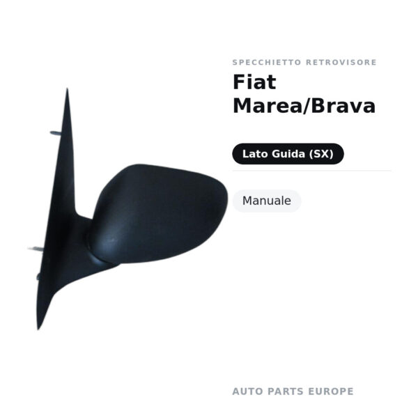 Specchietto Retrovisore Sinistro Fiat Marea/Brava – Manuale – foto 2