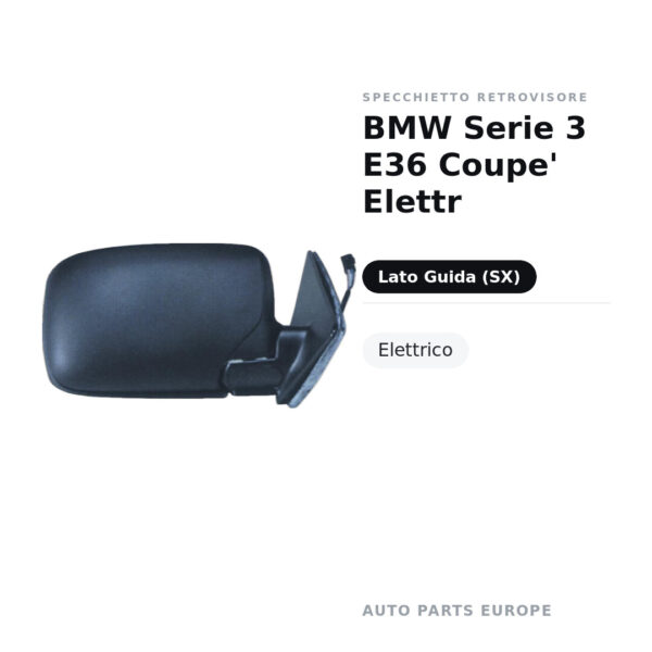 Specchietto Retrovisore Sinistro BMW Serie 3 E36 Coupe’ Elettr – foto 2