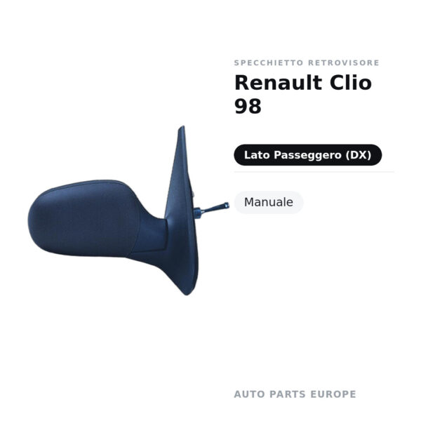 Specchietto Retrovisore Destro Renault Clio 98 – Manuale – foto 2