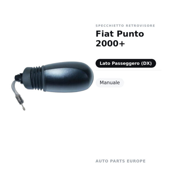 Specchietto Retrovisore Destro Fiat Punto 2000+ – Manuale – foto 2