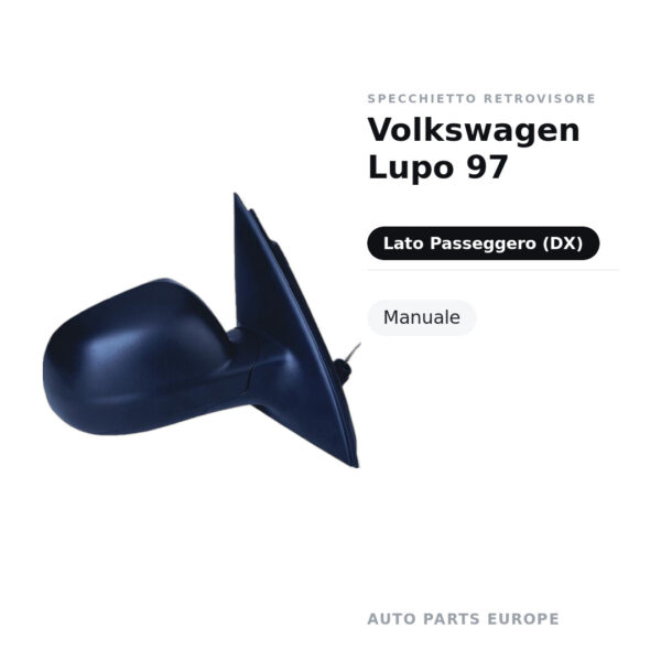 Specchietto Retrovisore Destro Volkswagen Lupo 97 – Manuale – foto 2