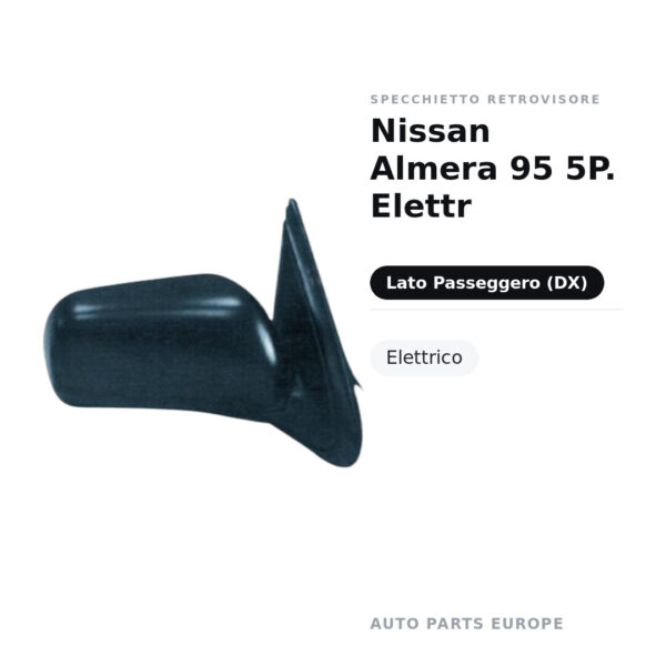 Specchietto Retrovisore Destro Nissan Almera 95 5P. Elettr – foto 2