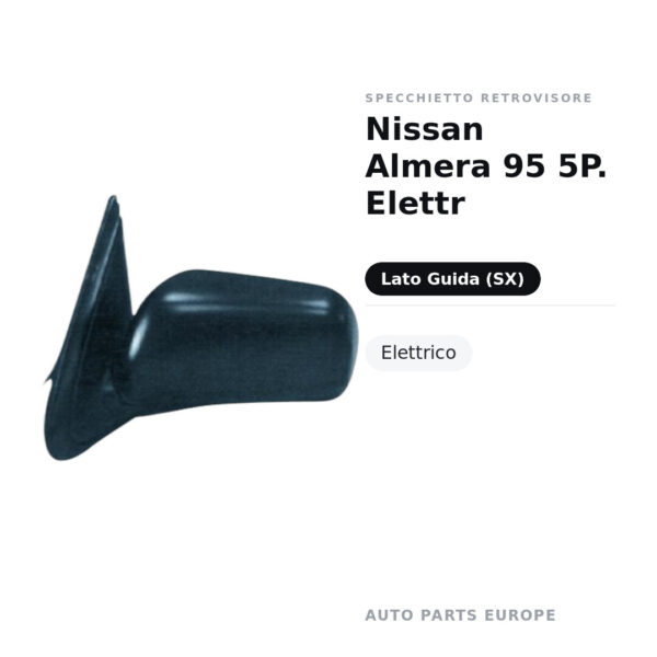Specchietto Retrovisore Sinistro Nissan Almera 95 5P. Elettr – foto 2