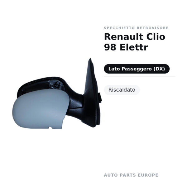 Specchietto Retrovisore Destro Renault Clio 98 Elettr – Riscaldato – foto 2