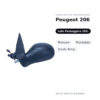 Außenspiegel Rechts Peugeot 206 – Manuell, Beheizt, Temperatursensor – Bild 2