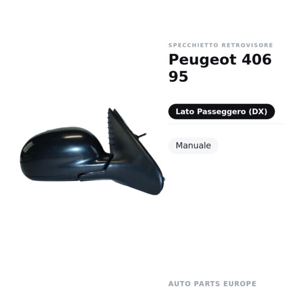 Specchietto Retrovisore Destro Peugeot 406 95 – Manuale – foto 2