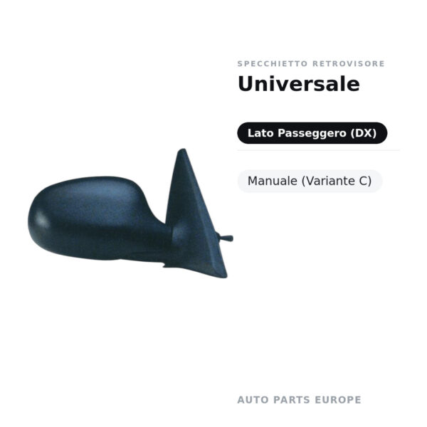 Specchietto Retrovisore Destro Universale – Manuale (Variante C) – foto 2