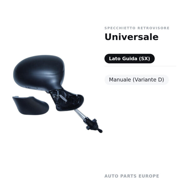 Specchietto Retrovisore Sinistro Universale – Manuale (Variante D) – foto 2
