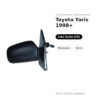 Außenspiegel Links Toyota Yaris 1998+ – Manuell, Schwarz – Bild 2
