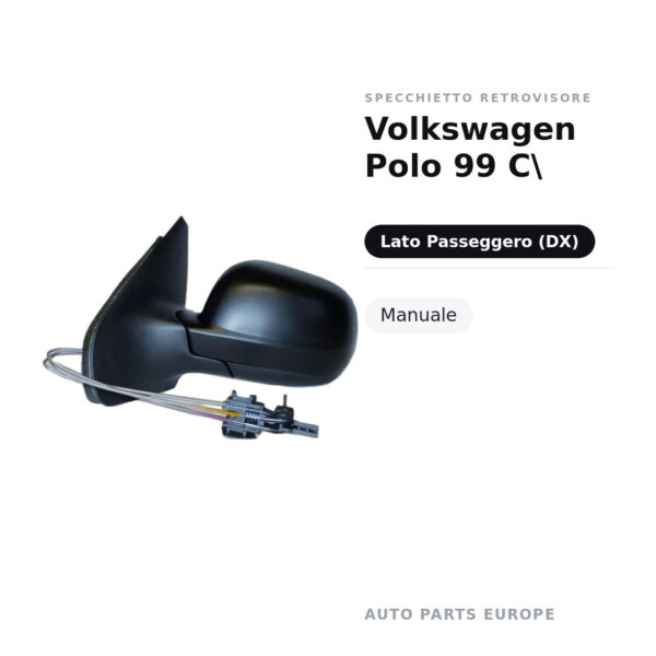 Außenspiegel Rechts Volkswagen Polo 99 C/ – Manuell – Bild 2