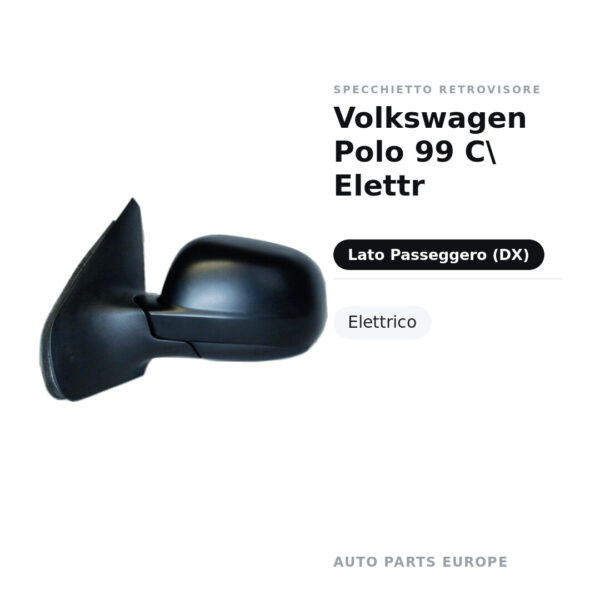 Außenspiegel Rechts Volkswagen Polo 99 C\ Elektr – Bild 2