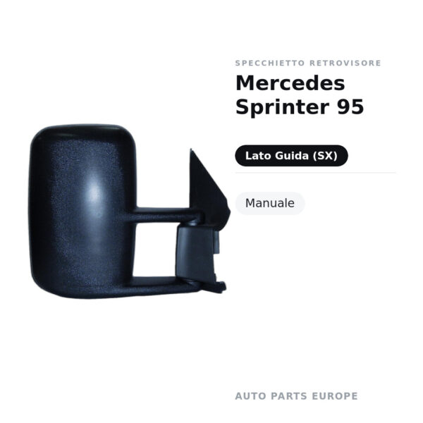 Specchietto Retrovisore Sinistro Mercedes Sprinter 95 – Manuale – foto 2