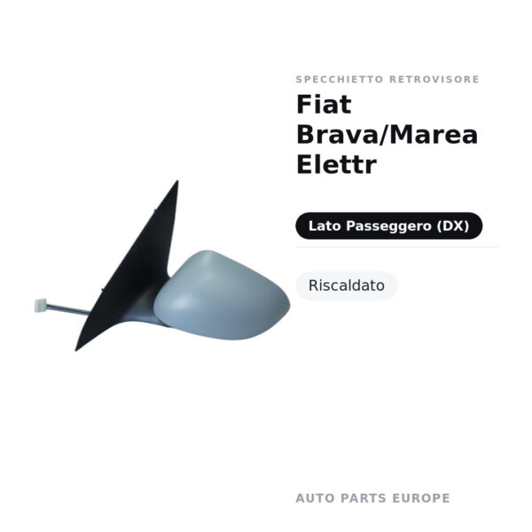 Specchietto Retrovisore Destro Fiat Brava/Marea Elettr – Riscaldato – foto 2