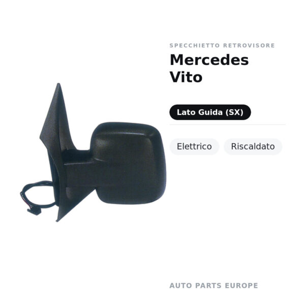 Specchietto Retrovisore Sinistro Mercedes Vito – Elettrico, Riscaldato – foto 2