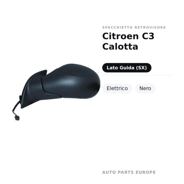 Außenspiegel Links Citroën C3 Calotta – Elektrisch, Schwarz – Bild 2