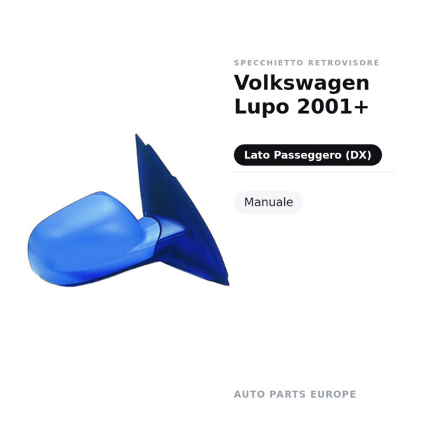 Außenspiegel Rechts Volkswagen Lupo 2001+ – Manuell – Bild 2